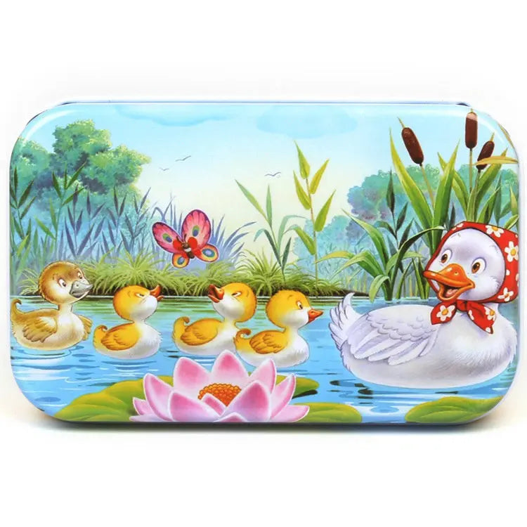 60 PCS Wooden Educational Puzzle Set – Cartoon Animals & Vehicles for Kids