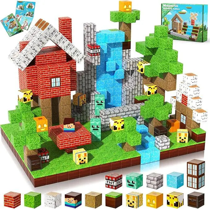 Magnetic Montessori Building Cubes – STEM Sensory Construction Set