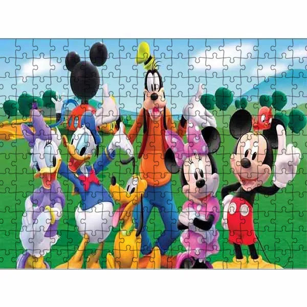 Disney Mickey Mouse Jigsaw Puzzles Minnie Donald Duck Puzzles Cartoon Creative Decompress Educational Intellectual Toys for Kids