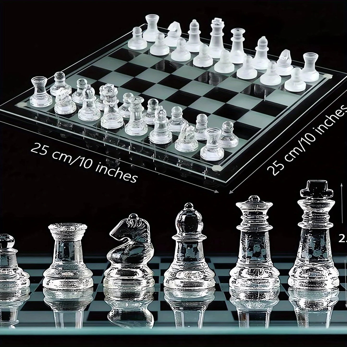 Premium Glass Chess Set (10-Inch)