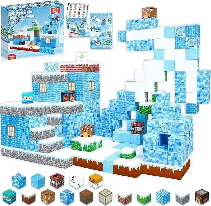 Magnetic Montessori Building Cubes – STEM Sensory Construction Set