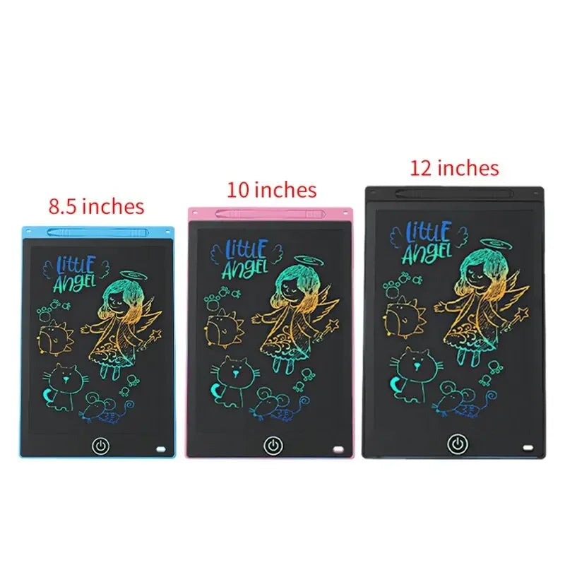 LCD Writing Tablet for Kids – 8.5/10/12/16 Inch Reusable Drawing Pad with Stylus