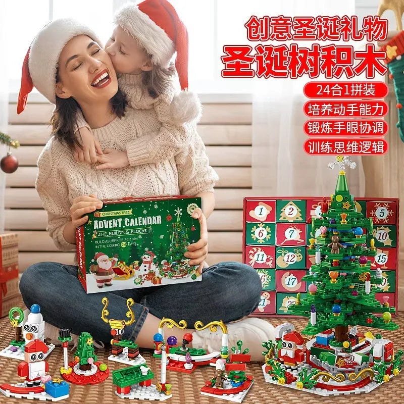 Christmas Advent Calendar Gift Box Christmas Tree Train 24Days Countdown Christmas Calendar Box New Year Navidad Gift