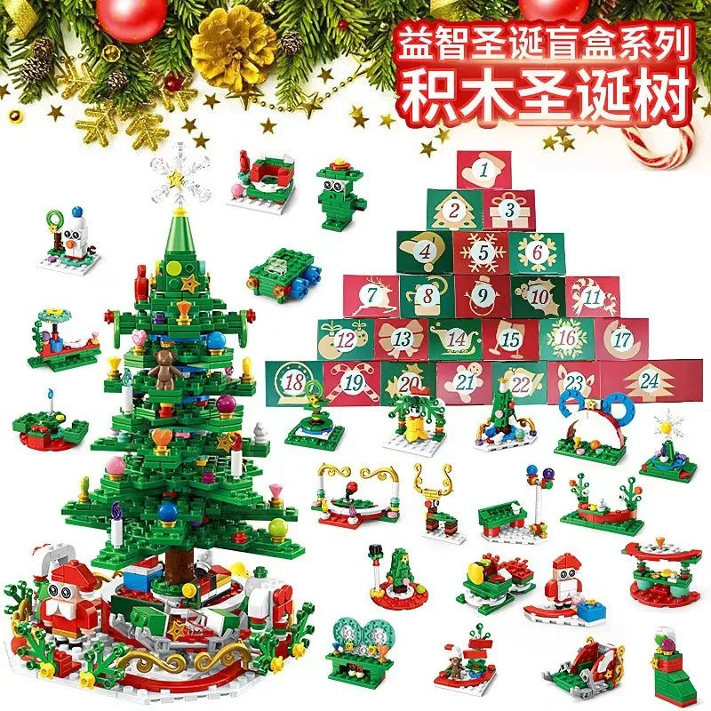 Christmas Advent Calendar Gift Box Christmas Tree Train 24Days Countdown Christmas Calendar Box New Year Navidad Gift