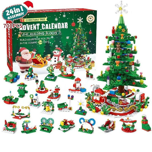 Christmas Advent Calendar Gift Box Christmas Tree Train 24Days Countdown Christmas Calendar Box New Year Navidad Gift