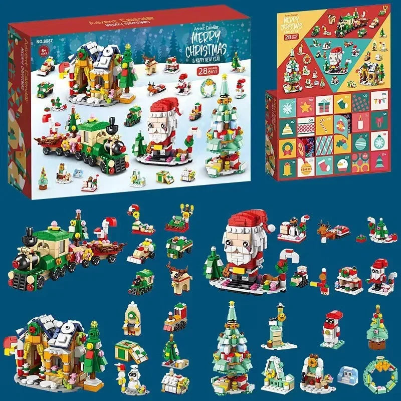 Christmas Advent Calendar Gift Box Christmas Tree Train 24Days Countdown Christmas Calendar Box New Year Navidad Gift