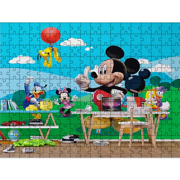 Disney Mickey Mouse Jigsaw Puzzles Minnie Donald Duck Puzzles Cartoon Creative Decompress Educational Intellectual Toys for Kids