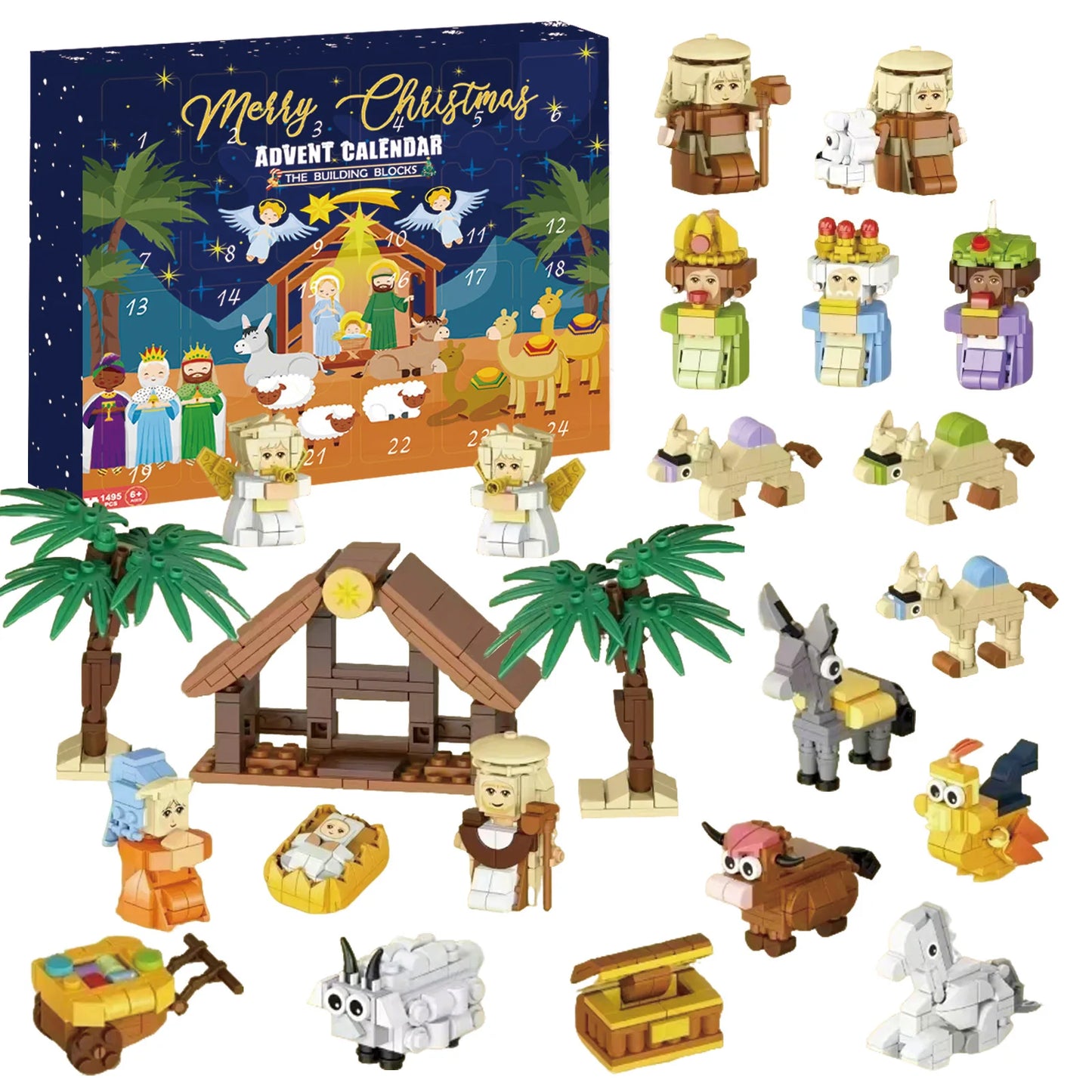 Christmas Advent Calendar Gift Box Christmas Tree Train 24Days Countdown Christmas Calendar Box New Year Navidad Gift