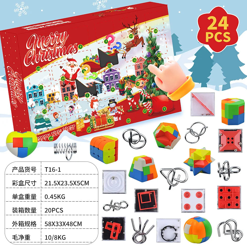 Christmas Advent Calendar Gift Box Christmas Tree Train 24Days Countdown Christmas Calendar Box New Year Navidad Gift